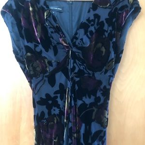 Elegant burnt velvet maxi dress